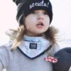 Bavoir bandana cache-cou stella blanc