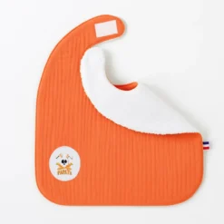 Bavoir en coton bio fraise