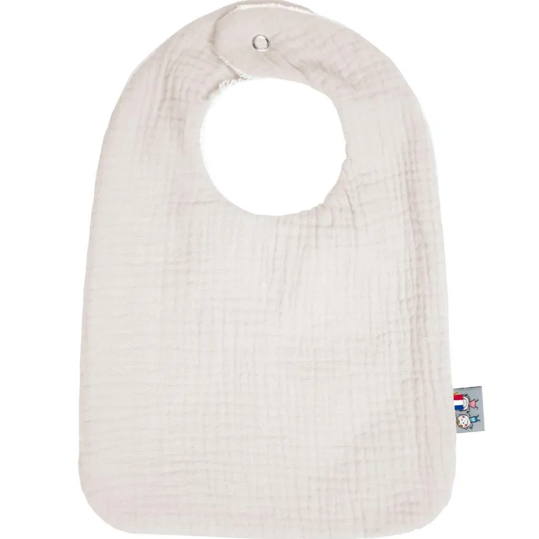 Bavoir en gaze de coton jeanne beige