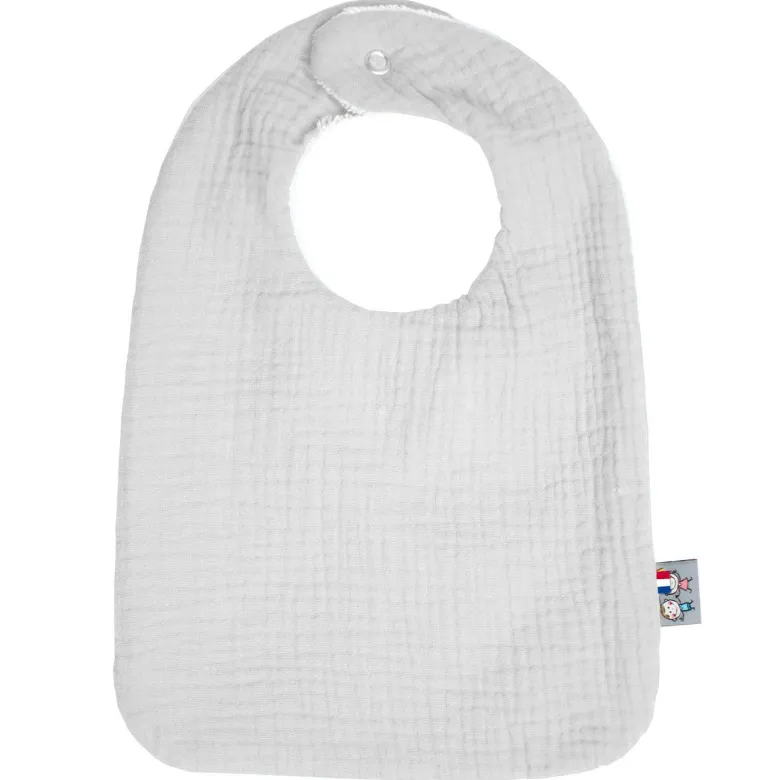 Bavoir en gaze de coton jeanne gris