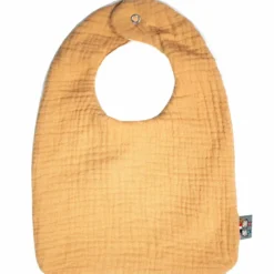 Bavoir en gaze de coton jeanne camel