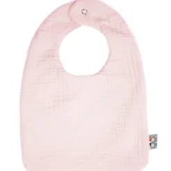 Bavoir en gaze de coton jeanne rose