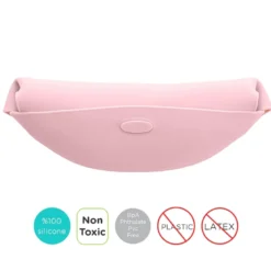 Bavoir récupérateur silicone rose 6