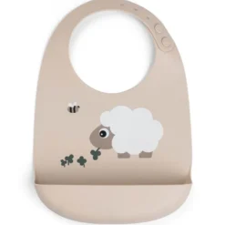 Bavoir silicone sheepy sable