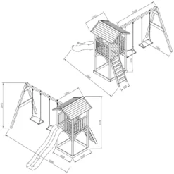 Beach tower de axi avec 2 balançoires e