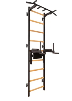 Benchk 722b espalier bois métal noir.