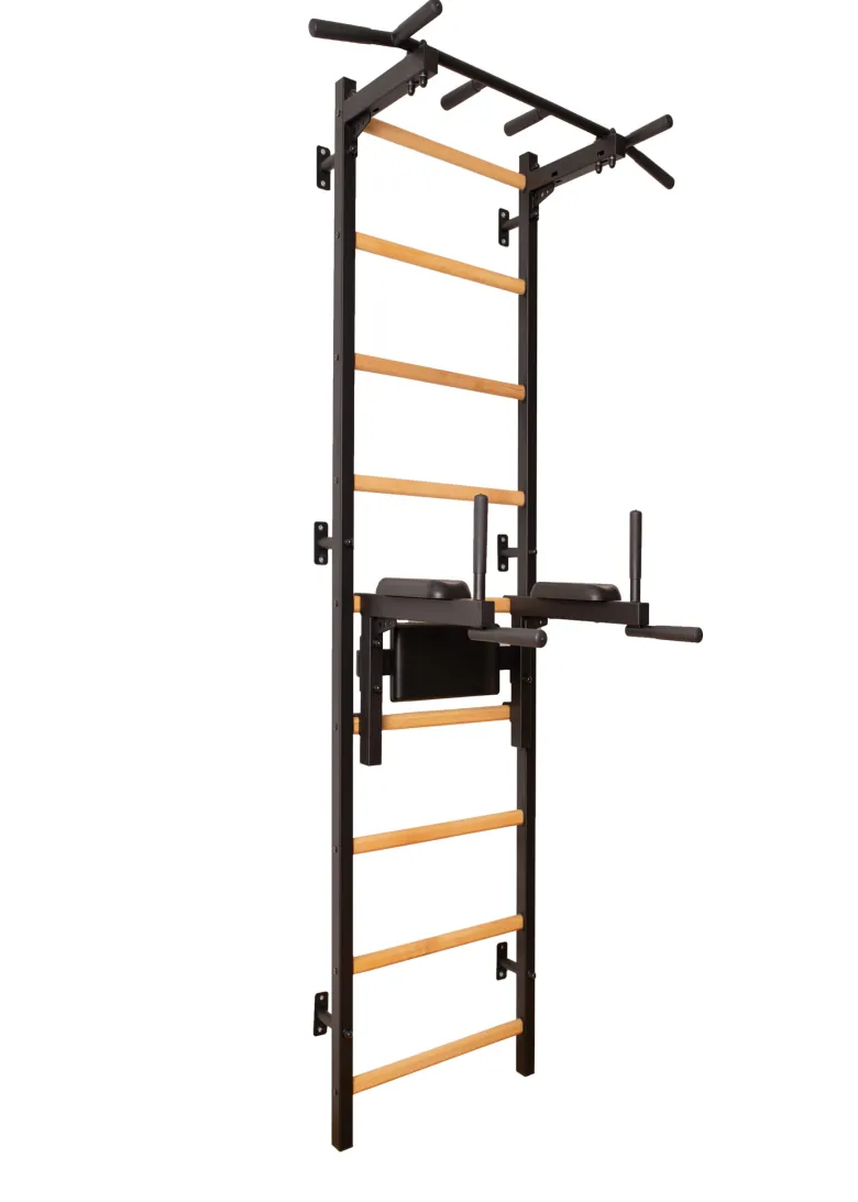 Benchk 722b espalier bois métal noir.