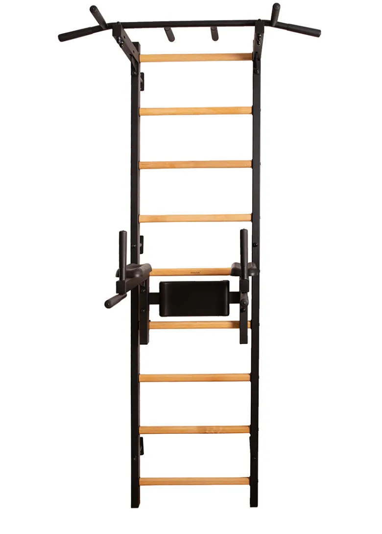 Benchk 722b espalier bois métal noir.