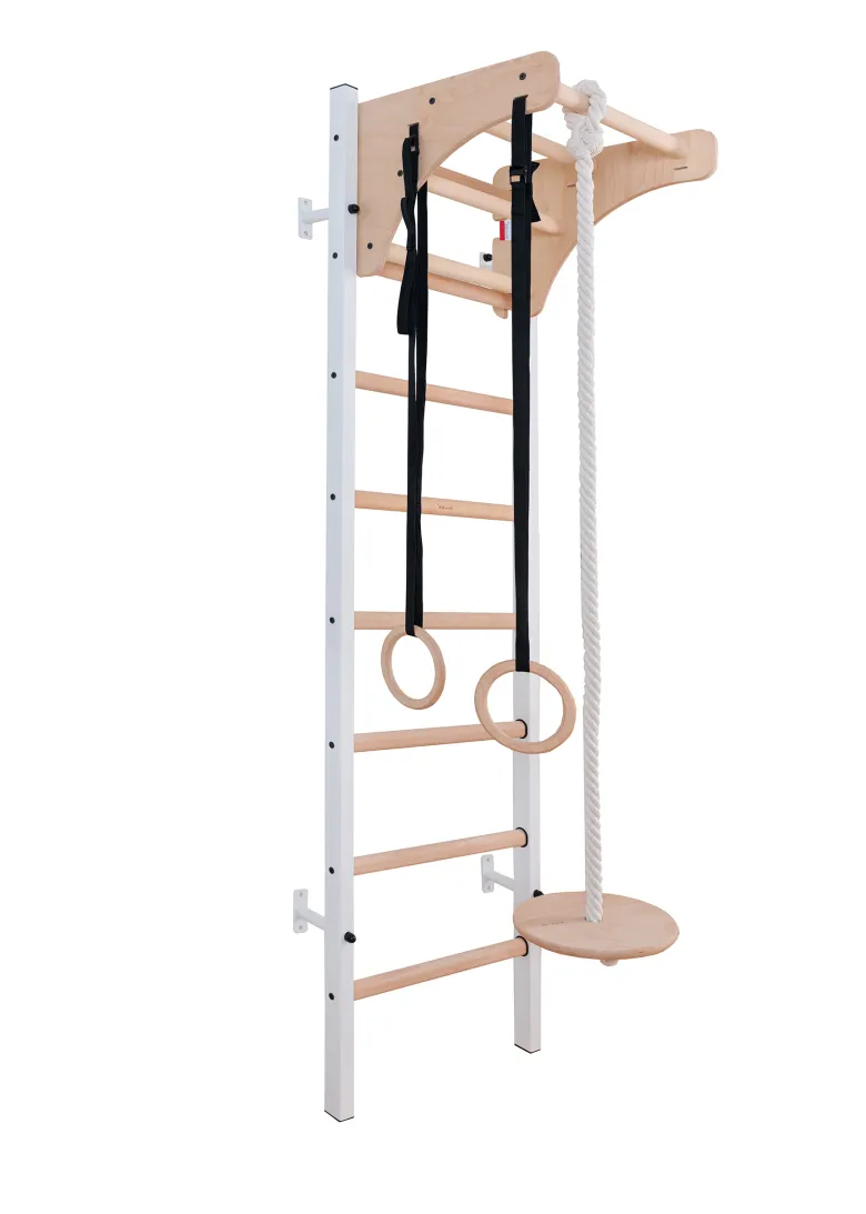 Benchk211w+a204espalier bois métal blanc
