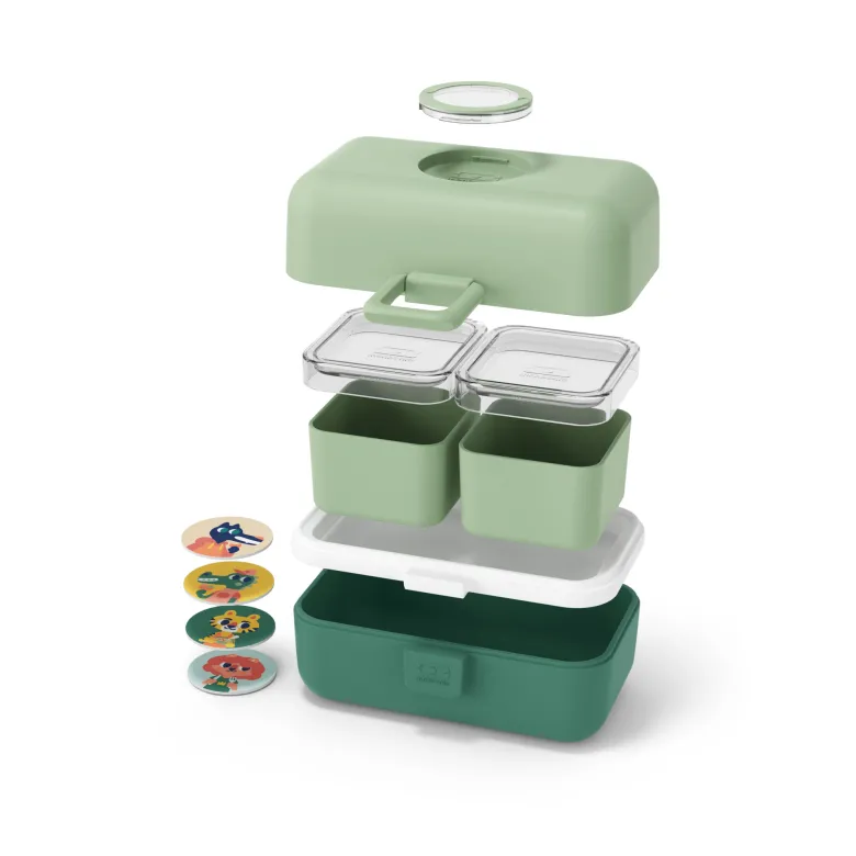 Bento compartimenté enfant 800ml vert