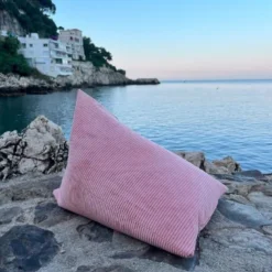 Berlingot - coussin méditation rose poudré