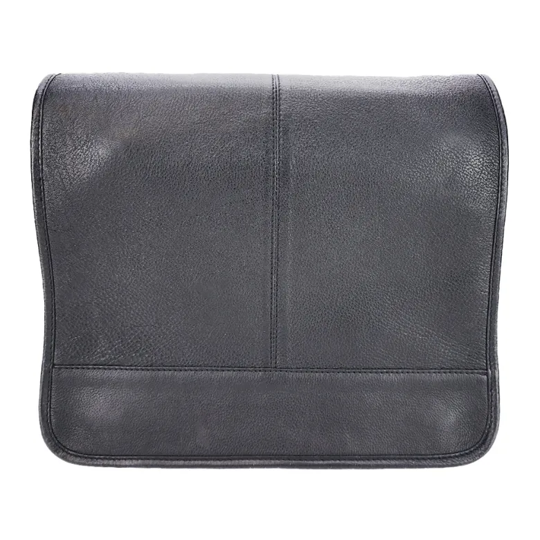 Besace messager cuir maxime noir