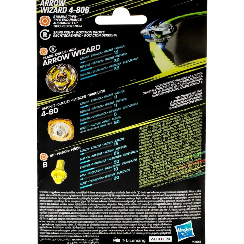 Beyblade x, starter pack avec toupie de