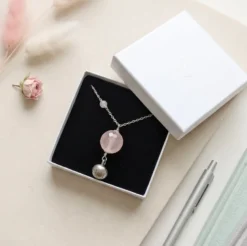 Bijoux de grossesse quartz rose