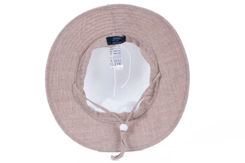 Bob mixte certifié anti-uv upf50+ et anti-chaleur blanc et vieux rose 55/57