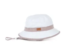 Bob mixte certifié anti-uv upf50+ et anti-chaleur blanc et vieux rose 55/57