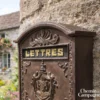 Boite aux lettres murale extérieure jardin fonte marron 45cm