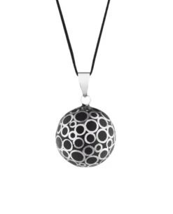 Bola grossesse bulle email noir/argent