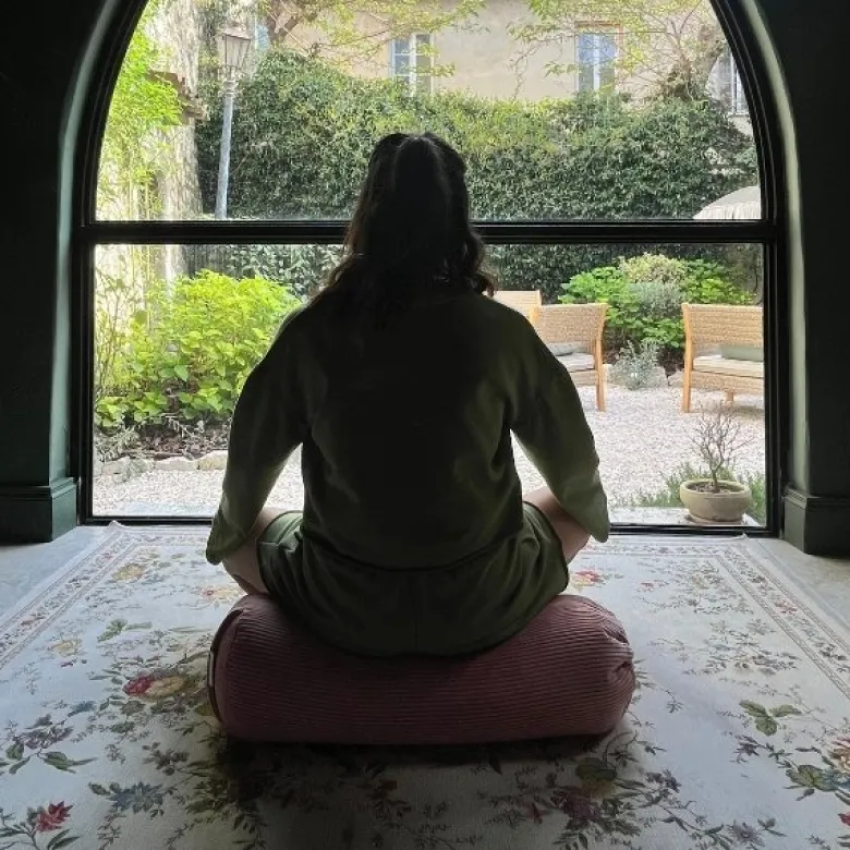 Bolster - coussin de yoga rose poudré