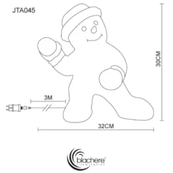 Bonhomme de neige lumineux boule de neige acrylique
