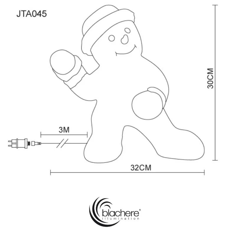 Bonhomme de neige lumineux boule de neige acrylique