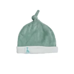 Bonnet de naissance brodé vert 1 3 mois