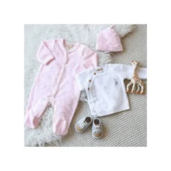 Bonnet de naissance rose 0 1 mois