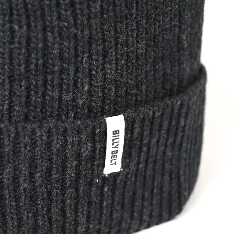 Bonnet en laine d'agneau gris foncé