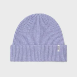Bonnet en laine d'agneau lilas