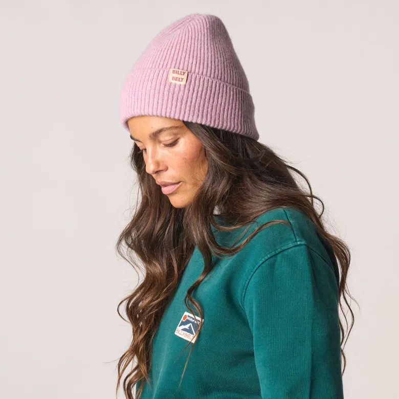 Bonnet en laine violet
