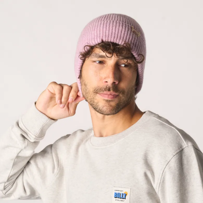 Bonnet en laine violet