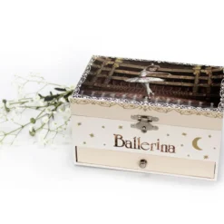 Boîte à bijoux musicale phosphorescente ballerina