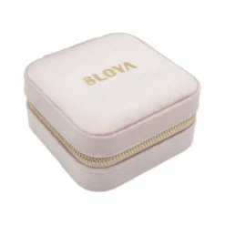 Boîte à bijoux velours rose pêche