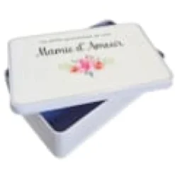Boîte en métal fleurs