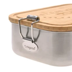 Boîte à goûter en inox et bambou na