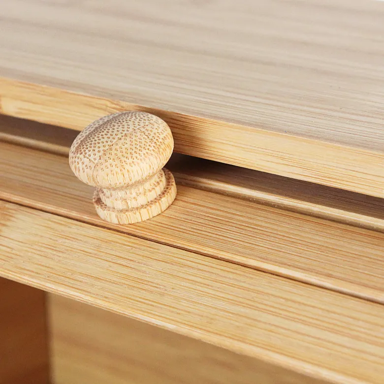 Boîte à pain bambou avec planche à découper et porte coulissante