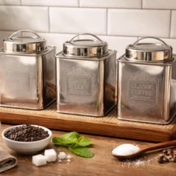 Boîte à sucre argentée