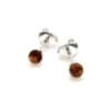 Boucle d'oreille argent ambre baltique