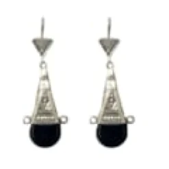 Boucle d'oreilles touareg onyx