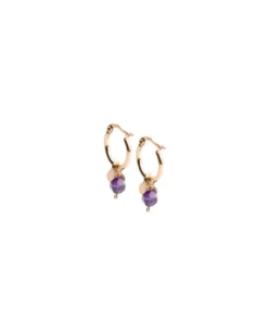 Boucles d'oreilles afti amethyste Violet