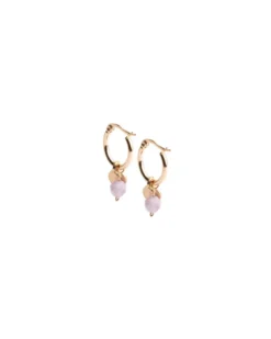 Boucles d'oreilles afti lepidolite Lila
