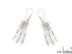 Boucles d'oreilles agate argent