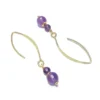 Boucles d'oreilles améthyste argent 925