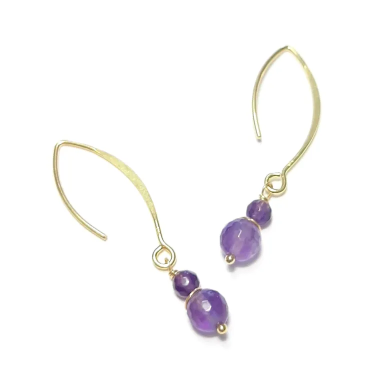 Boucles d'oreilles améthyste argent 925