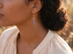 Boucles d'oreilles améthyste ilhéus