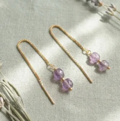 Boucles d'oreilles améthyste ilhéus