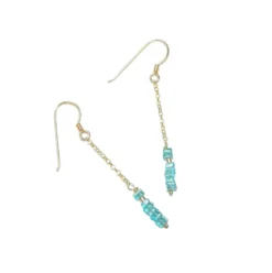 Boucles d'oreilles apatite bleue