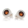 Boucles d'oreilles argent ambre