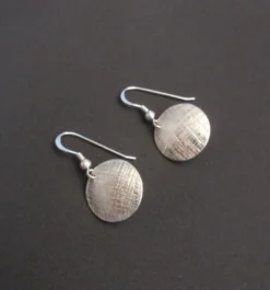 Boucles d'oreilles argent massif ciselé
