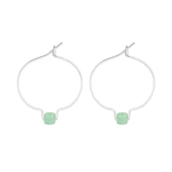 Boucles d'oreilles aventurine & argent
